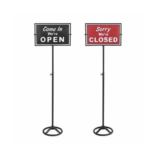 DULTON スピナーサインスタンド オープンクローズド SPINNER SIGN STAND OPEN-CLOSED （BLACK ）G965-1245BK