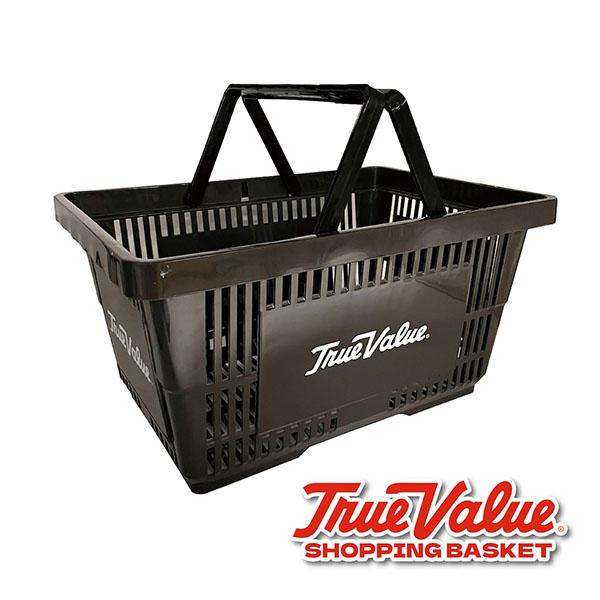 アメリカのホームセンター、True Valueのショッピングバスケット。ショッピングはもちろん、物入やインテリアにも。置いておくだけでどこから見ても様になる4SIDE PRINT！アメリカのホームセンター（金物組合）True Value の...