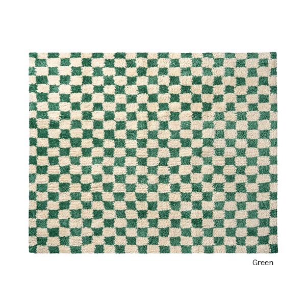 BRID（ブリッド） モロッコ チェッカー ラグ 200×200cm 001463