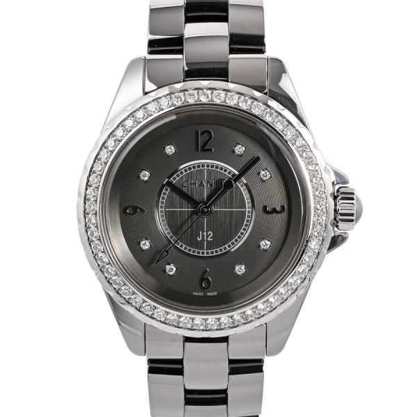 シャネル CHANEL H2565 J12 クロマティック 33ミリ ダイヤベゼル 8P クォーツ レディース 良品 保証書付き_916840 CHANEL（シャネル） CHANEL H2565 J12 クロマティック 33ミリ ダイヤ