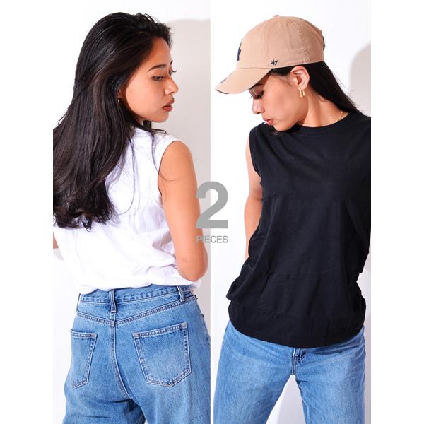 ノースリーブ JAPAN Hanes（ヘインズ） ノースリーブ Tシャツ レディース ジャパンフィット