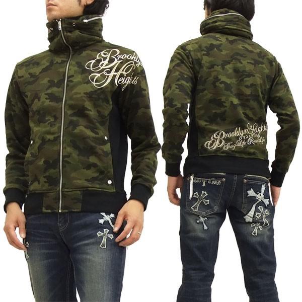 グラディエイト ボリュームネック スウェットジャケット 迷彩柄 ジップ