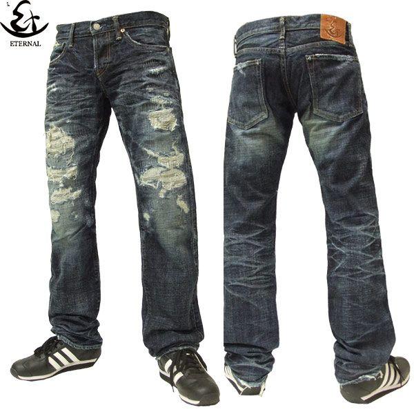 エターナル ローライズリメイクデニムパンツ Eternal クラッシュジーンズ 1インディゴ 新品 1indigo 服の福助商店 通販 Yahoo ショッピング