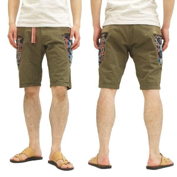 ローブローナックル ベイカーショーツ インディアンチマヨ切替 メンズ ショートパンツ 551 カーキ 新品 551 Khaki 服の福助商店 通販 Yahoo ショッピング