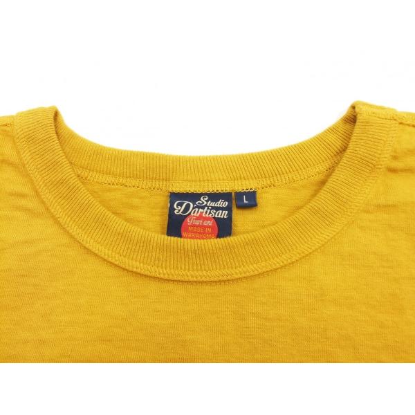 ステュディオダルチザン 半袖Tシャツ studio d'artisan 吊り編みプリントTシャツ 9915B ゴールド 新品 :9915b