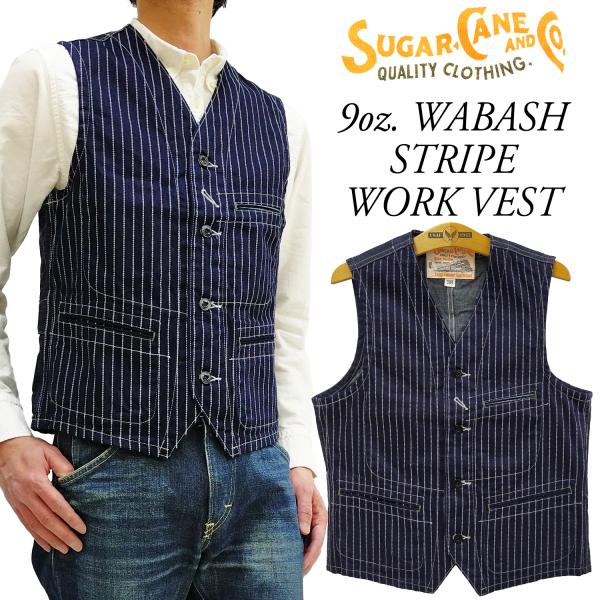 SUGAR CANE ストライプデニムベスト サイズ42 楽天市場】SUGAR CANE シュガーケーン ベスト メンズ ベスト