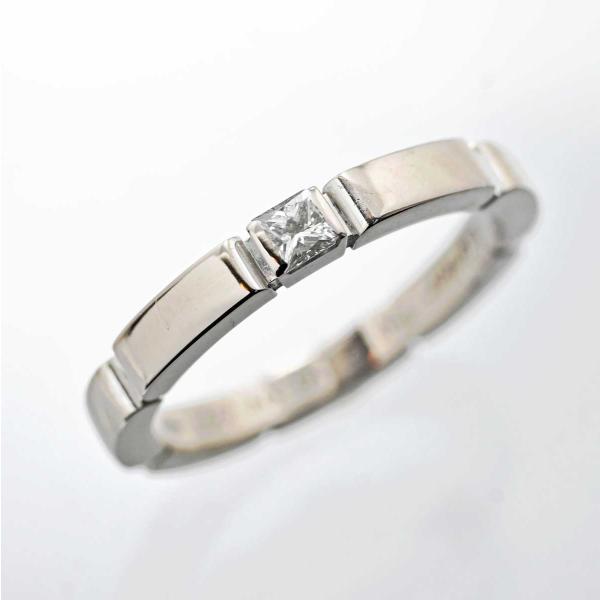 3014☆カルティエ Cartier 750WG ダイヤ1P ホワイトゴールド マイヨン