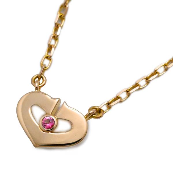 カルティエ CARTIER 750PG ピンクゴールド ピンクサファイア Cハート