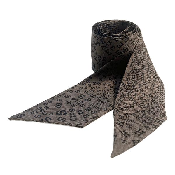 極美品♡HERMES ツイリーアルファベット ロゴ柄 エルメス HERMES ツイリー シルクスカーフ アルファベットロゴ柄