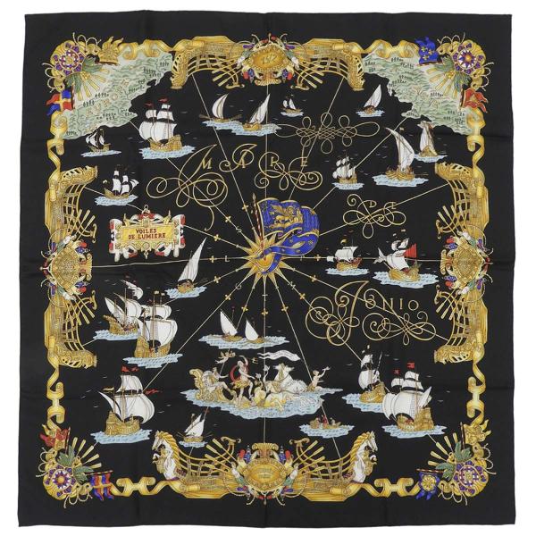 エルメス　スカーフ　VOILES DE LUMIERE 光の帆船 HERMES（エルメス） カレ90 VOILES DE LUMIERE 光の帆船 スカーフ