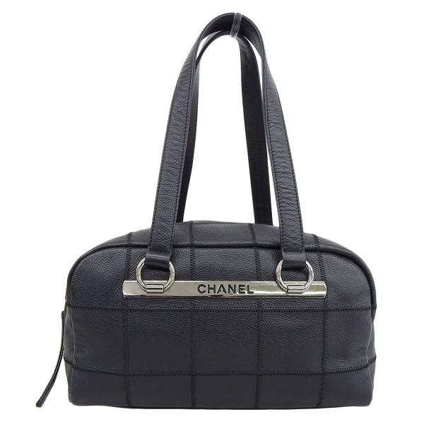 シャネル CHANEL チョコバー ミニ ボストンバッグ ソフトキャビア