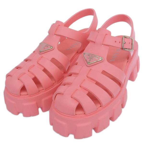 PRADA（プラダ） フォームラバーサンダル 厚底 ラバー ピンク 40