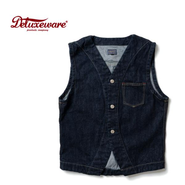 【美品】Deluxe ware DX30151 M デニムベスト DELUXEWARE デラックスウエア デニム ベスト “ROGUE VEST for DX5015