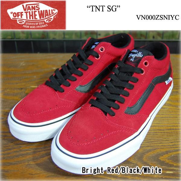 red black and white off the wall vans