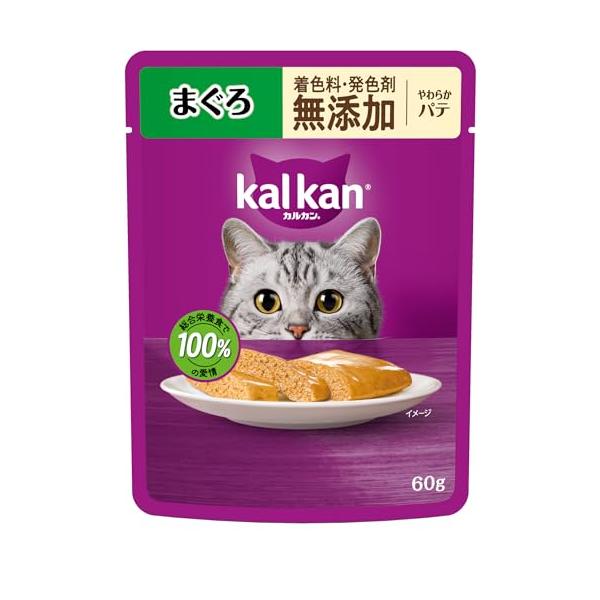 他サイト： カルカン パウチ パテ 1歳から 60g×12袋 着色料・発色剤 無添加 まぐろ 成猫用 やわらかパテウェットフード キャットフード 総合栄養食 水分補給 毎の商品画像