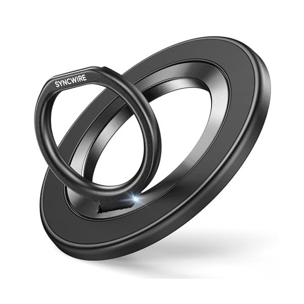 他サイト： 【360度回転】SYNCWIRE 両面マグネット MagSafe リング スマホリング 超?磁力 マグセーフ リング マグネット バンカーリング 超強力 薄型 角度調節の商品画像