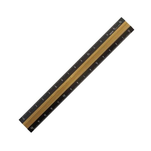 他サイト： DESIGNPHIL ミドリ(MIDORI) 定規 アルミ&amp;ウッド定規 15cm 黒 42270006の商品画像