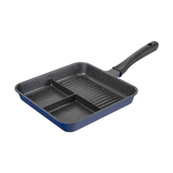 他サイト： 和平フレイズ お弁当 3品同時に調理 仕切りフライパン 24×24cm トリプルパン IH対応 ガス 時短 PFOAフリー ふっ素樹脂加工 ひるもぐ RB-2906の商品画像