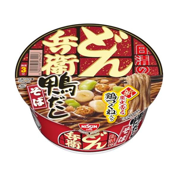 他サイト： どん兵衛 鴨だしそば [炭火香る鶏つくね入り] 日清食品 カップ麺 104g ×12個の商品画像