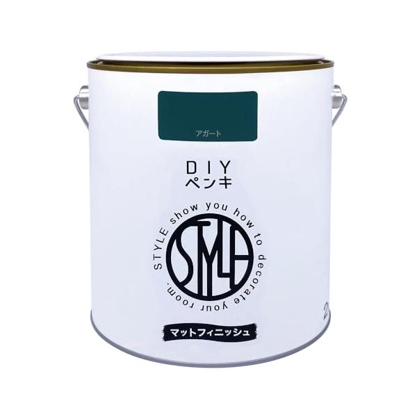 他サイト： ニッペ(Nippe) ペンキ 塗料 STYLE DIYペンキ(缶タイプ) 2kg カラー: アガート 低臭 インテリア 水性塗料 日本製 4976124887581の商品画像