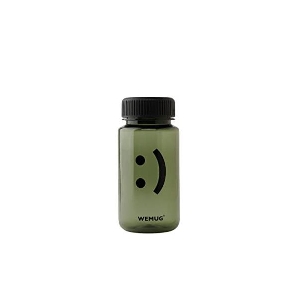 他サイト： WEMUG ミニ ウォーターボトル 350ml 水筒 (水漏れしない 高密閉ボトル) パッキンレス mini smile (アーミーグリーン)の商品画像