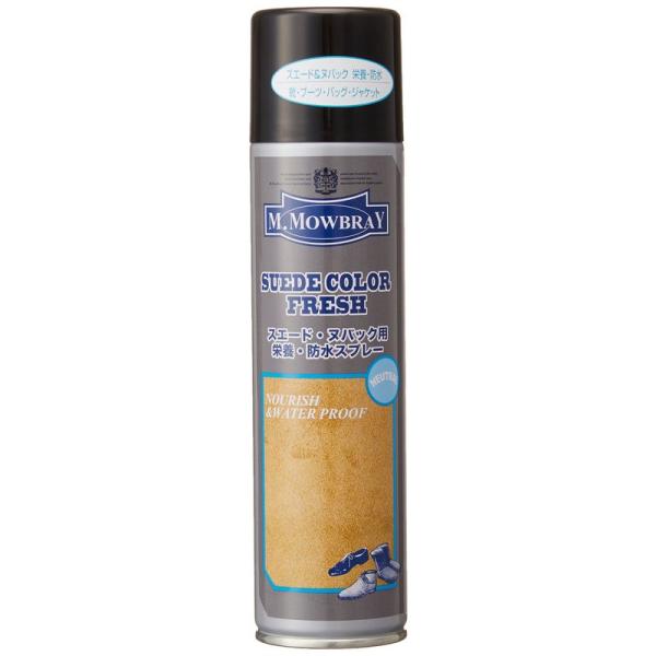 ●商品名前：　M.モゥブレィ スエード用 無色 保革・防水(防汚) スプレー スエードカラーフレッシュ 起毛皮革 ヌバック にも対応 色褪せ防止 シューケ ●商品説明：　・カラー:ニュートラル(無色)・容量(約):220ml・成分:フッ素樹...