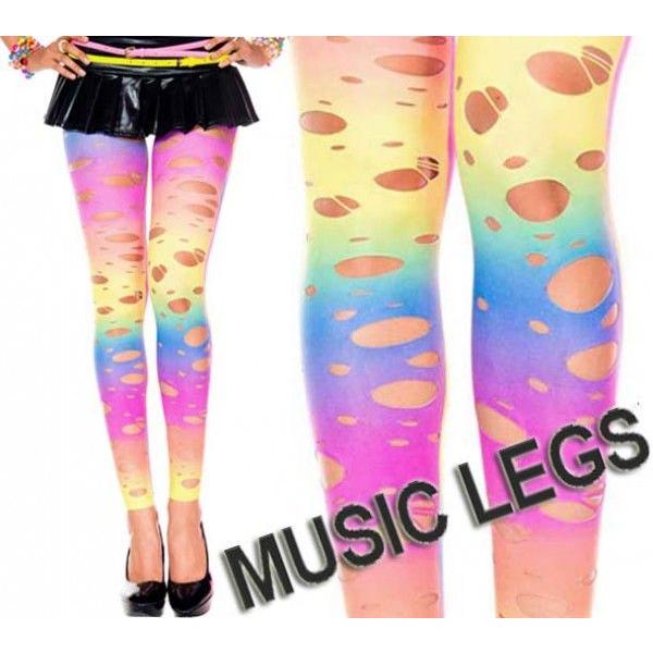 Musiclegs ミュージックレッグ レインボー穴あきレギンスタイツ ストッキング Ml カラフル 派手 ダンス 衣装 ダンサー カラーラン エレクトリックラン 07a ローリンキャンディー 通販 Yahoo ショッピング