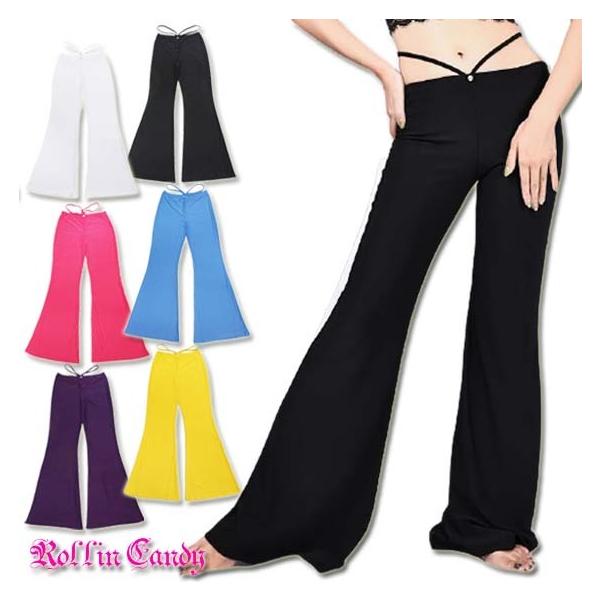 パンツは膝下からフレアになっており、脚長効果バツグン!ウエストの紐がくびれを強調させ、スタイルを良く見せてくれるシルエットを演出!超・超・超！伸縮性のあるサラッとした生地で、通常レディースMサイズ-XLサイズ位の方まで、また、幅広い年齢層や...