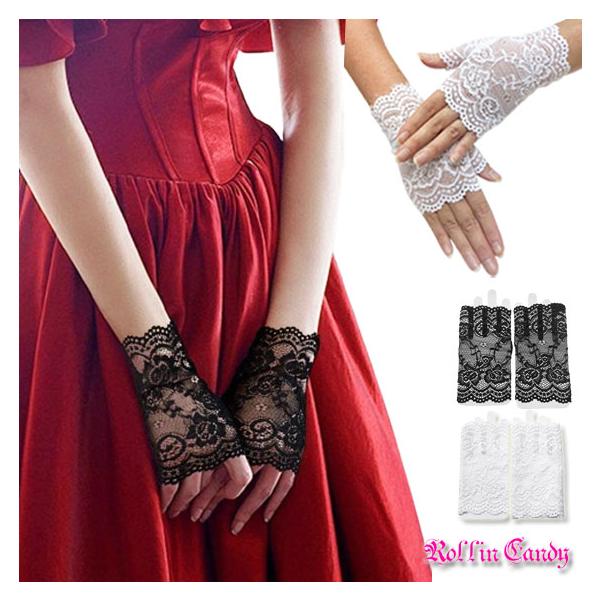 ウェディングや二次会やパーティー、カラードレスやワンピと合わせるも良し☆上品なレース生地×ショート丈で、エレガント&amp;Coolなスタイルを演出♪ストレッチも良〜〜〜くきいて指先まで綺麗に見え、Clubシーンやダンスイベント、ステージ衣...