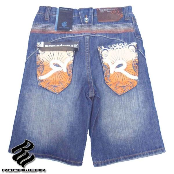 ROCA WEAR ロカウェア　デニム　オーバーオール アウトレット！キッズ用 ROCAWEAR(ロカウェア) オレンジポケット