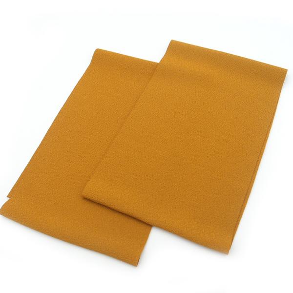 半衿 半襟 洗える ポリエステル 縮緬 ちりめん 無地 金茶色 ２枚セット 振袖 成人式 袴 卒業式 着物 小紋 紬 和装小物  半えり  aa24