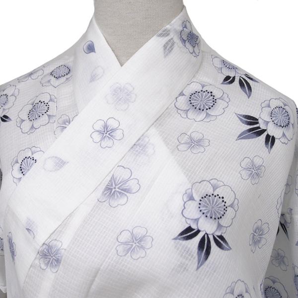 浴衣 ゆかた F寸 Ｆ フリーサイズ カジュアル レディース 大人 単品 新品 未使用 白 花 絵羽柄浴衣 インシャラ 付下げ 訪問着 浴衣 z801