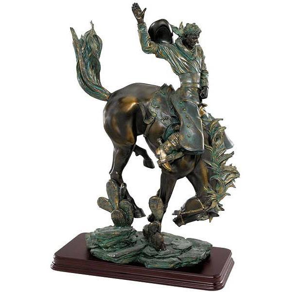 カウボーイと犬と馬のブロンズ彫刻 カウボーイと犬と馬のブロンズ彫刻