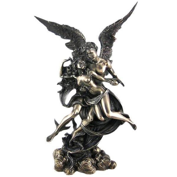 ギリシャ神話 北風の神ボレアスとオーレイテュイア ブロンズ風 彫像