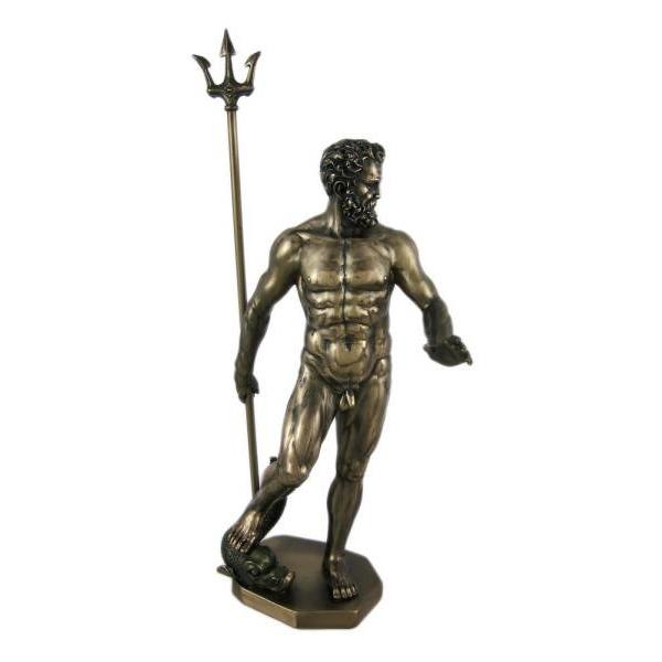 古代ギリシャの神 海神ポセイドン(ネプチューン)ブロンズ風 彫刻 彫像