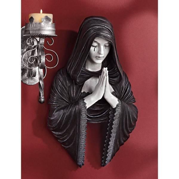 ゴシック様式 祈りの女性 壁彫刻 彫像/ 壁装飾オーナメント ゴシック様式 祈りの女性 壁彫刻 彫像/ 壁装飾オーナメント