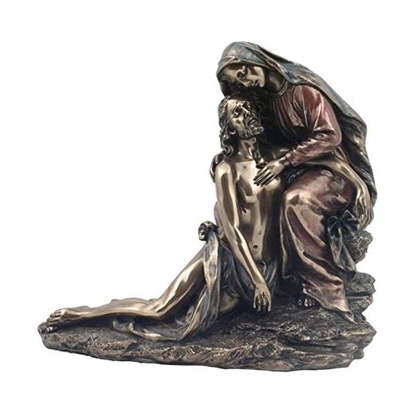 ピエタ　カトリック Amazon.co.jp: 高さ8.6インチ フルカラー La Pieta 像 樹脂製宗教像と