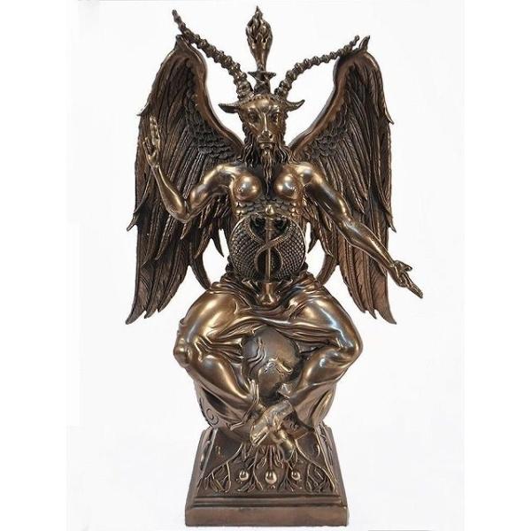 バフォメット 角のある山羊の神 彫像-高さ 約38cm-マキシン バフォメット 角のある山羊の神 彫像-高さ 約38cm-マキシン