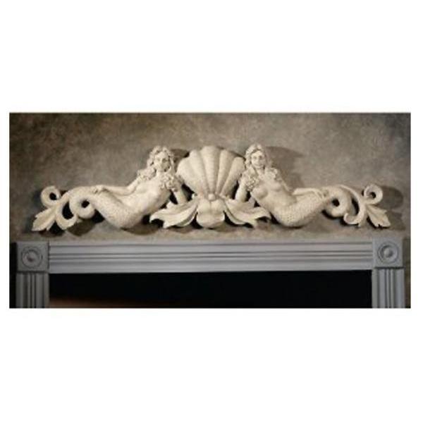 マーメイド（人魚）建築用ウォールペディメント壁装飾オーナメント彫像