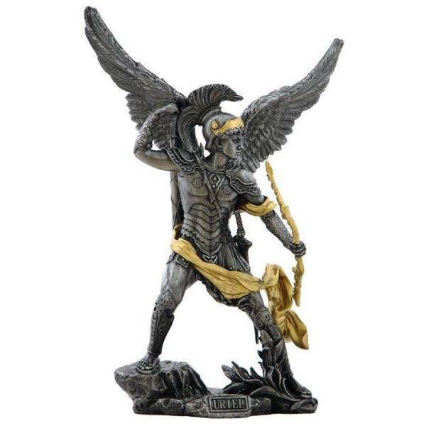 神の光 大天使 智天使 聖ウリエル ブロンズ&ピューター風 彫像 彫刻