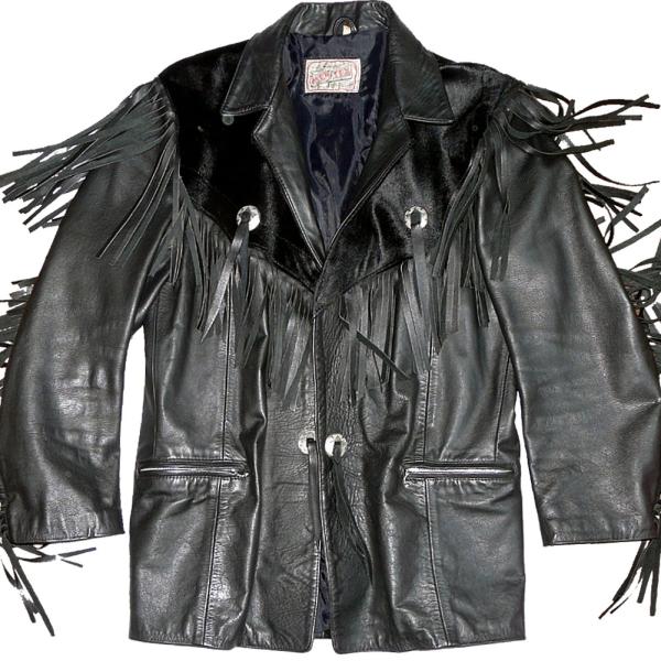 JOHNSONS VINTAGE MEX TEX Leather Fringe Jacket/Coat
