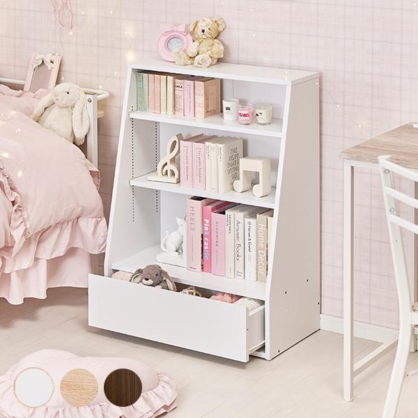 たっぷり収納本棚（幅60cm・ロータイプ） ロマンティック