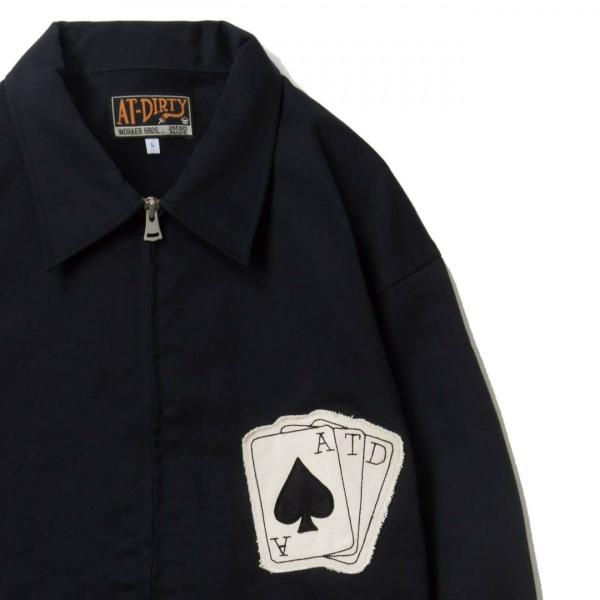 アットダーティ M.C ジャケット スイングトップ ブラック AT-DIRTY 