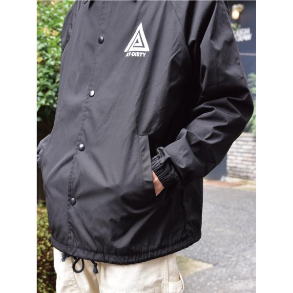 アットダーティ トライアングル コーチジャケット ブラック AT-DIRTY