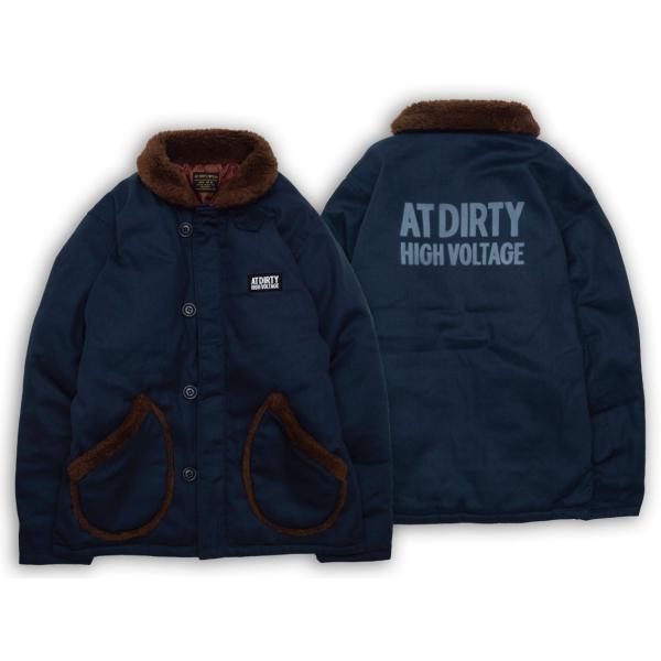 【週末特別価格】アットダーティー AT-DIRTY デッキダウンジャケット アットダーティ デッキ ダウン ジャケット ネイビー AT-DIRTY DECK