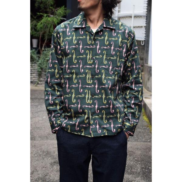 Dress hippy ゼブラ柄　オープンカラーシャツ ドレスヒッピー F-HOLE L/S シャツ オープンカラーシャツ 総柄