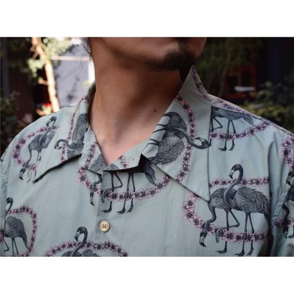DRESS HIPPY/ドレスヒッピー★FLAMINGO HAWAIIANシャツ ドレスヒッピー フラミンゴ ハワイアン シャツ ロングスリーブ ブルー