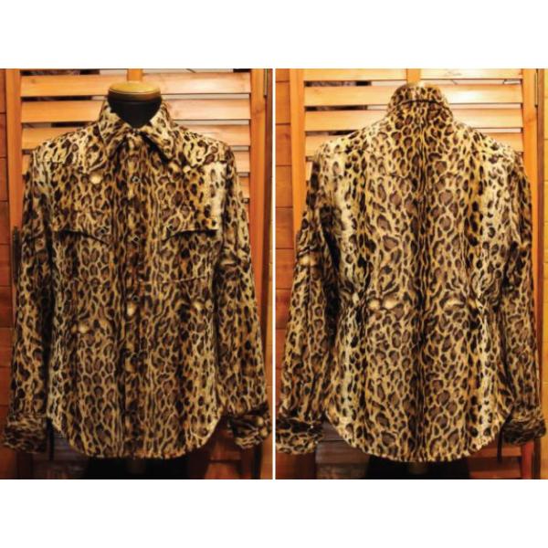 スカルフライト ライダース ヒョウ柄 レオパード ウェスタン シャツ