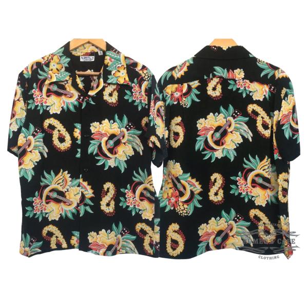 SUN SURF サンサーフ アロハシャツ MACINTOSH UKULELE SUN SURF(サンサーフ) 綿麻アロハシャツ MACINTOSH UKULELE