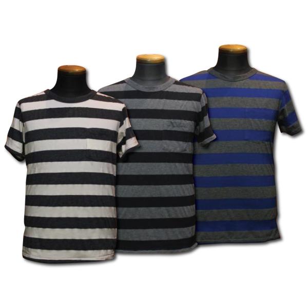 ベルバシーン ワイド ボーダー Tシャツ Velva Sheen WIDE BORDER S/S C/N TEE 161406 メンズ 半袖